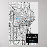 Mapa de la ciudad de Milwaukee + Marcar su ubicaci