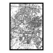 Mapa de la ciudad de Multán, Pakistán