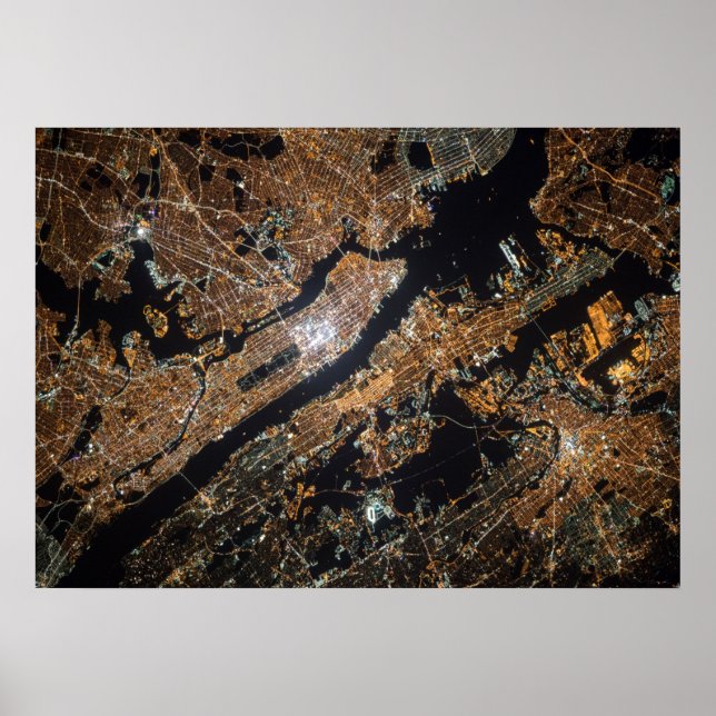 Póster Mapa De La Ciudad De Nueva York (Frente)