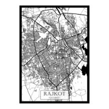 Mapa de la ciudad de Rajkot Gujarat