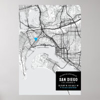 Mapa de la ciudad de San Diego + Marcar su ubicaci