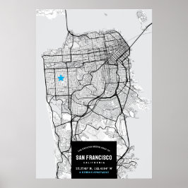 Póster Mapa de la ciudad de San Francisco + su Poster de 