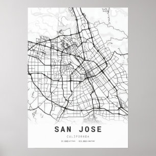Póster Mapa de la ciudad de San José