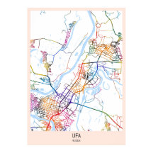 Mapa de la ciudad de Ufa Rusia