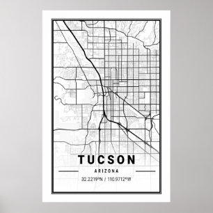 Póster Mapa de la ciudad de viaje de los Estados Unidos d