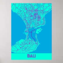 Mapa de la ciudad galaxia de Bali - Indonesia