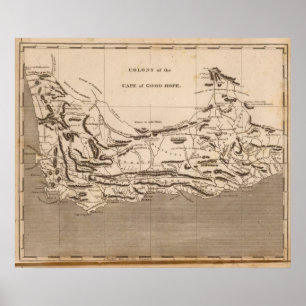 Póster Mapa de la colonia del cabo por Arrowsmith