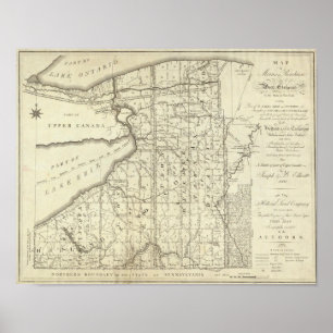 Póster Mapa de la compra de Morris en West Geneseo