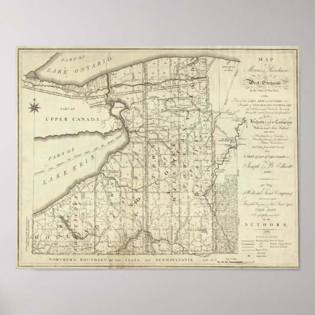 Póster Mapa de la compra de Morris en West Geneseo (Frente)