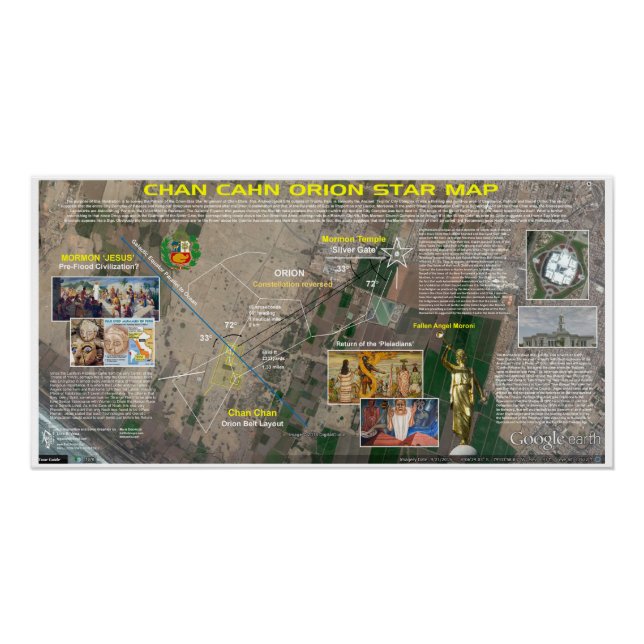 Póster Mapa de la estrella de Chan Chan (Anverso)