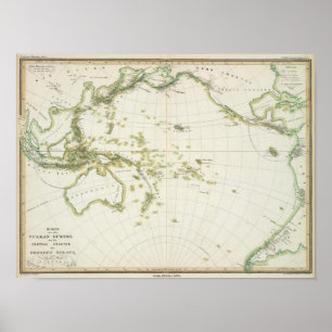 Póster mapa de la faja del volcán