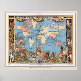 Póster Mapa de la Federación Imperial del Mapa del Imperi