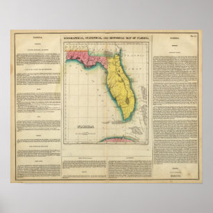Póster Mapa de la Florida