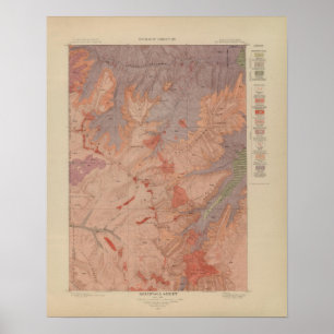 Póster Mapa de la geología, pieza nacional de