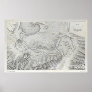 Póster Mapa de la guerra mexicana