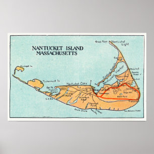 Póster Mapa de la isla