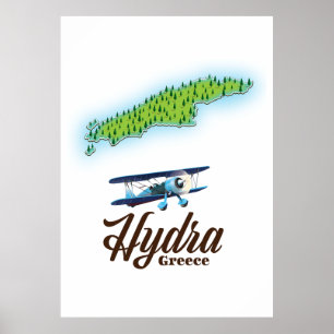 Póster Mapa de la isla Skyros Grecia