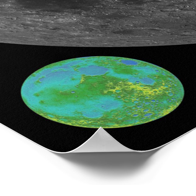 Póster Mapa de la Luna de Alta Resolución (Esquina)