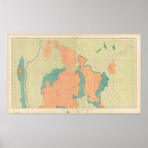 Póster Mapa de la meseta de Uinkaret