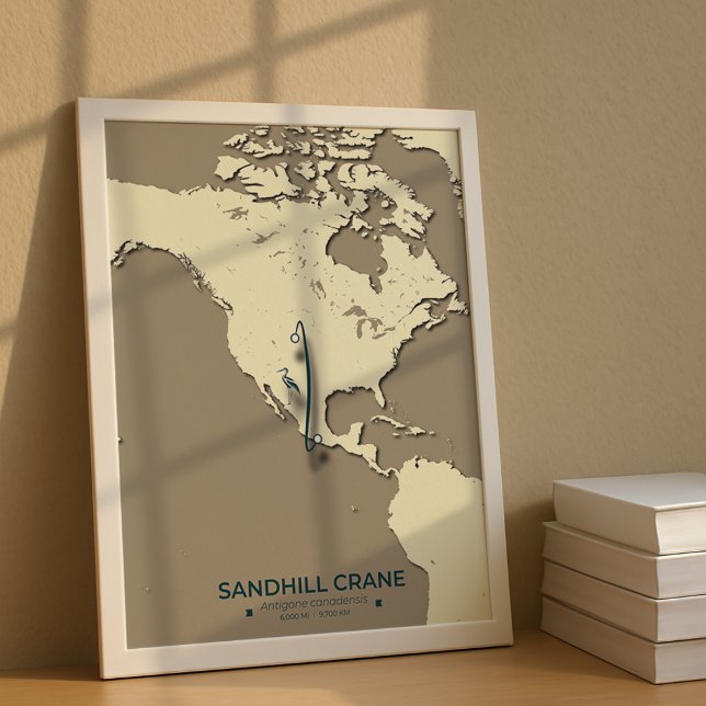 Póster Mapa de la migración de la grúa de Sandhill - Vint (Subido por el creador)