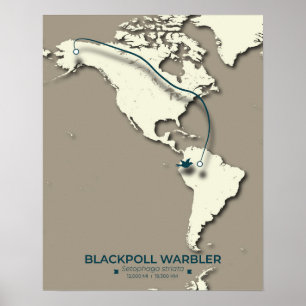 Póster Mapa de la migración de la guerra negra - Minimali