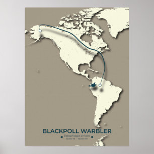 Póster Mapa de la migración de la guerra negra - Minimali