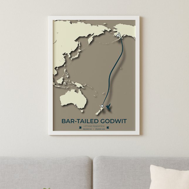 Póster Mapa de la migración del suelo ártico - Minimalist (Subido por el creador)