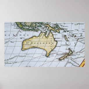 Póster Mapa de la Nueva Holanda