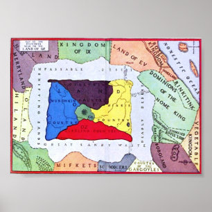 Póster Mapa de la onza