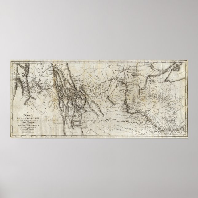 Póster Mapa de la pista 2 de Lewis y Clark (Frente)