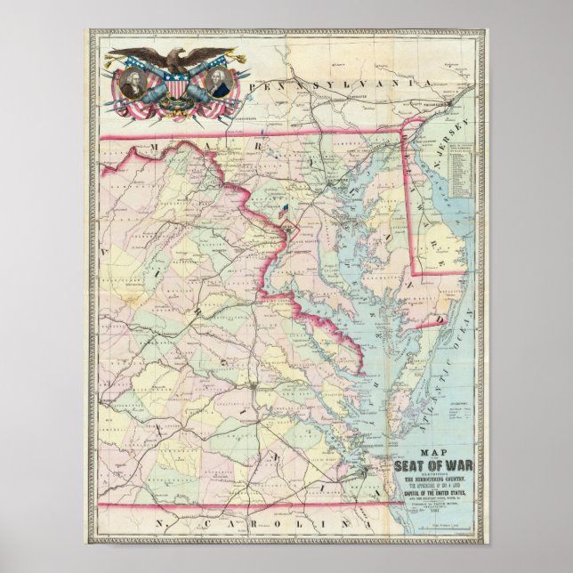 Póster Mapa De La Sede De La Guerra (Frente)