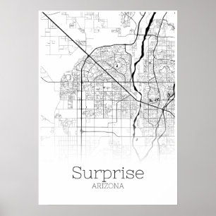 Póster Mapa de la sorpresa - Arizona - poster del mapa de