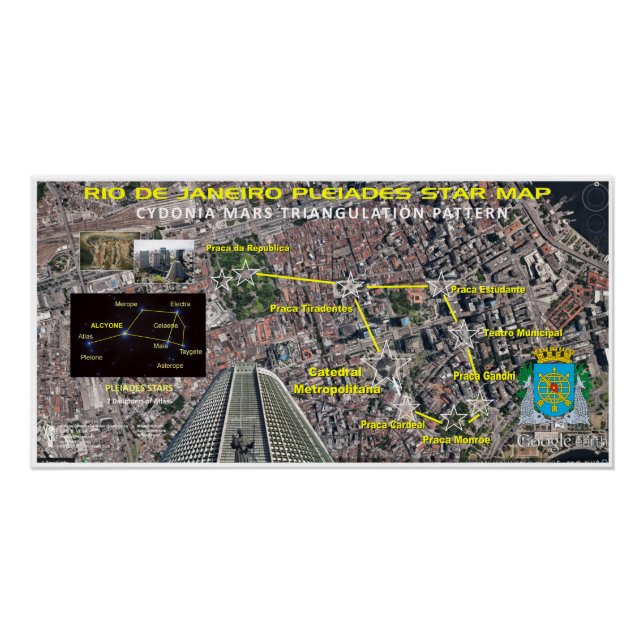 Póster Mapa de las Islas de Río de Janeiro (Anverso)