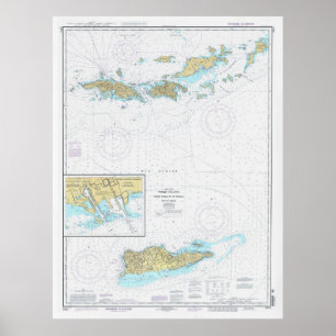Póster Mapa de las Islas Vírgenes (1996) St Thomas, St Jo