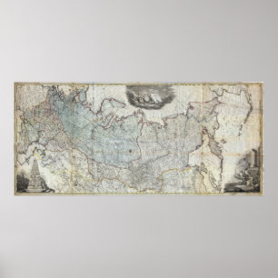 Póster Mapa de las murallas del Imperio Ruso de 1787