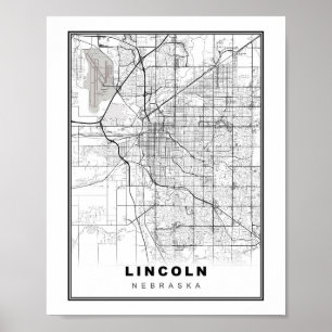 Póster Mapa de Lincoln