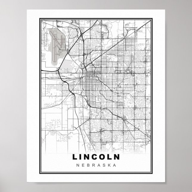 Póster Mapa de Lincoln (Frente)