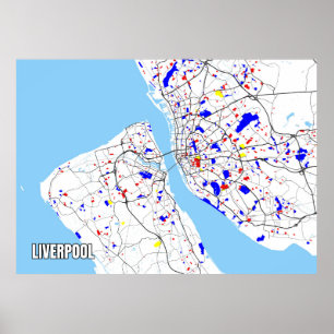 Póster Mapa de Liverpool