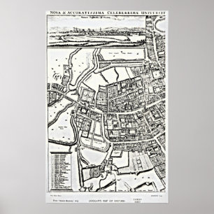 Póster Mapa de Loggan de Oxford, Hoja Oriental