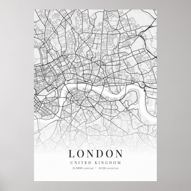 Póster Mapa de Londres (Frente)