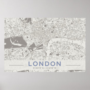 Póster Mapa de Londres