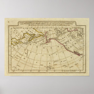 Póster Mapa de los descubrimientos hechos por el cocinero