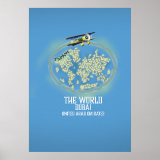 Póster Mapa de los Emiratos Árabes Unidos en el mundo Dub