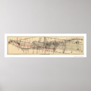 Póster Mapa de los hoteles y de los teatros en Manhattan