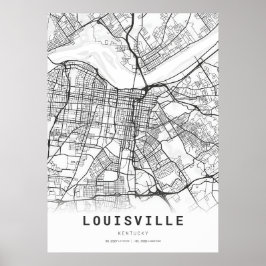 Póster Mapa de Louisville