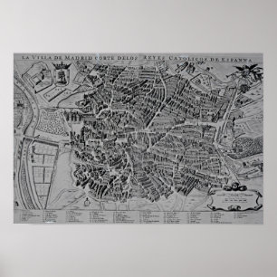 Póster Mapa de Madrid