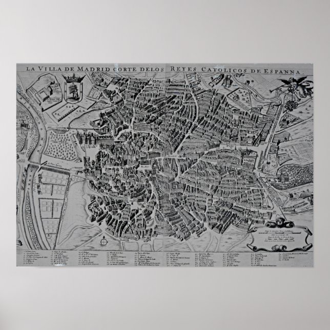 Póster Mapa de Madrid (Frente)