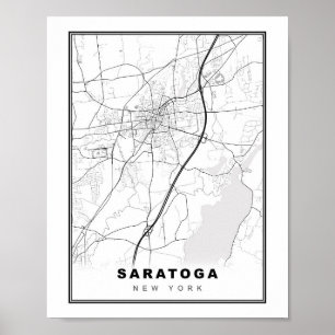 Póster Mapa de manantiales de Saratoga