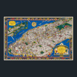 PÓSTER MAPA DE MANHATTAN ART DECO 1926<br><div class="desc">A partir de 1926, un fantástico mapa pictórico de arte deco de Manhattan como lo fue durante el pináculo de los prósperos años 20. Uno de los mejores mapas de este tipo. Muy detallado con todos los edificios notables, puentes, parques, calles y sitios turísticos etiquetados. Frontera de la escena del...</div>
