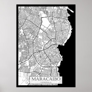 Póster Mapa de Maracaibo Venezuela
